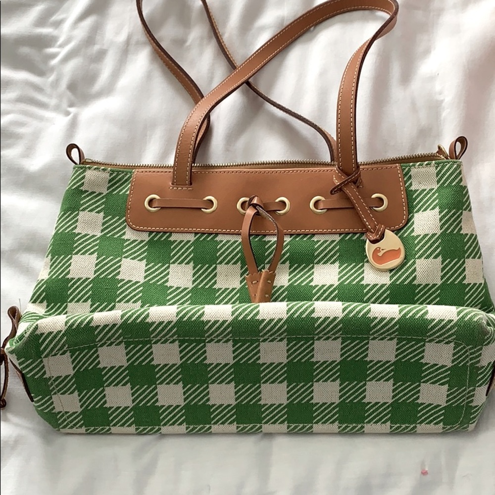 Green plaid purse